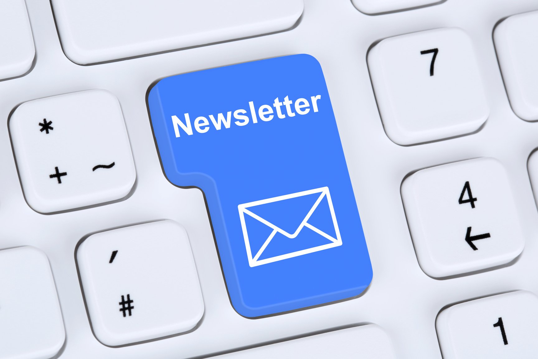 Sending newsletter on internet for business marketing campai